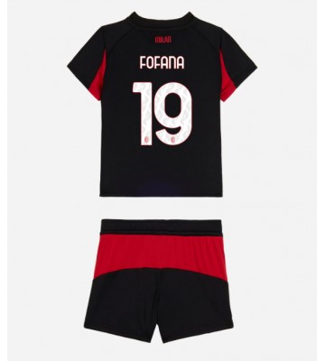 AC Milan Youssouf Fofana #19 Hjemmebanesæt Børn 2025-26 Kort ærmer (+ korte bukser)